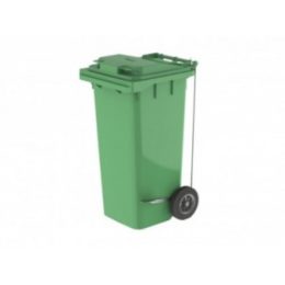 Полимерный контейнер для мусора с педалью 120 л - фото 1