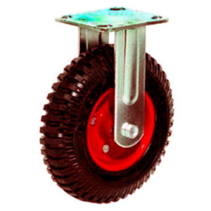 Неповоротные стальное колесо с литой резиной PRF 200 - фото 1