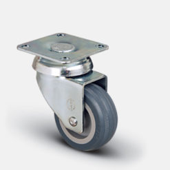 Колесо полиуретановое поворотное с тормозом 125 мм, диск-чугун - ED01-VBP-125-F